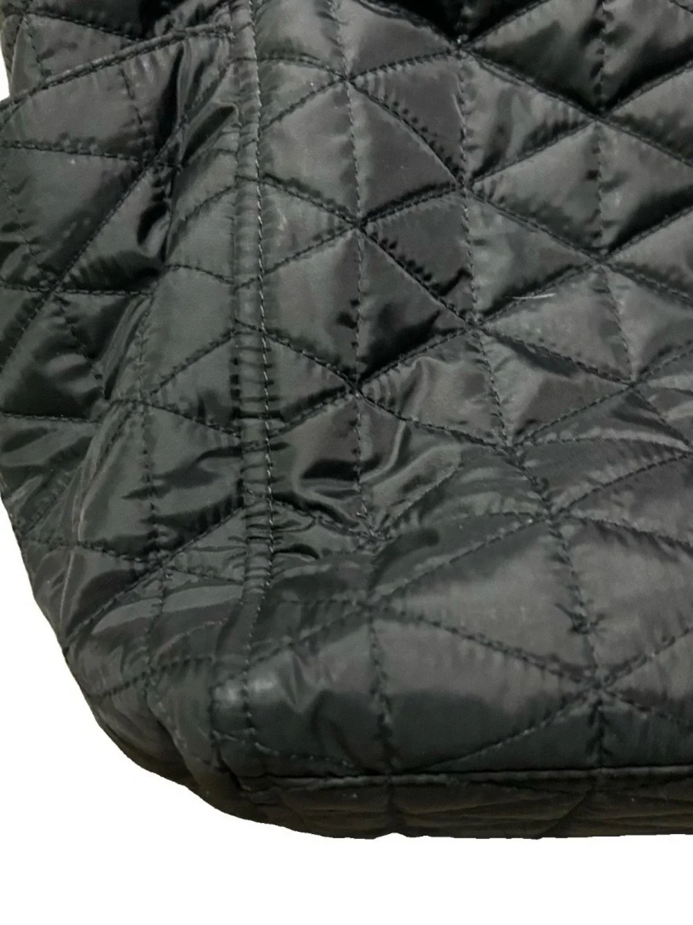 Kate Spade Black Quilted Tote Bag with Adjustable Strap